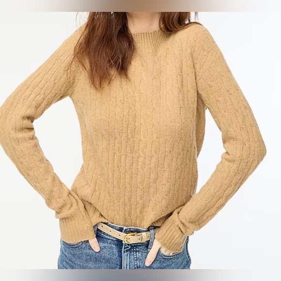 NEW J Crew Cable-knit mockneck sweater in extra-soft yarn!!! - Picture 3 of 7